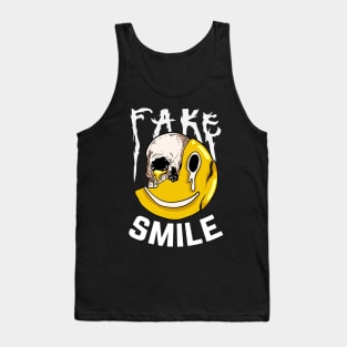 fake smile skull Tank Top